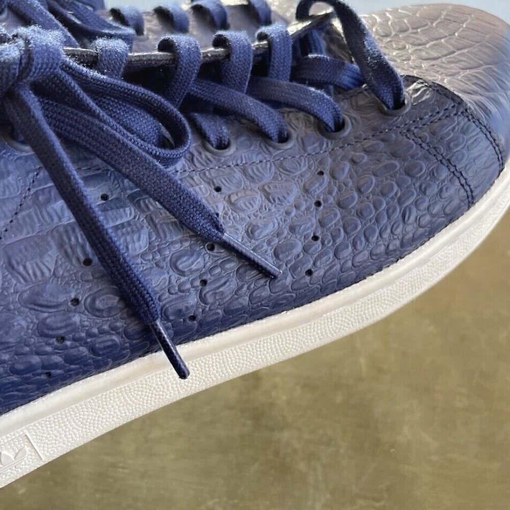Adidas Mens Stan Smith AQ2730 Blue Animal Print Casual Shoes Sneakers Size 11.5 - Picture 11 of 16